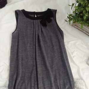 LOFT Women Dressy Top Char Gray Sixe SP